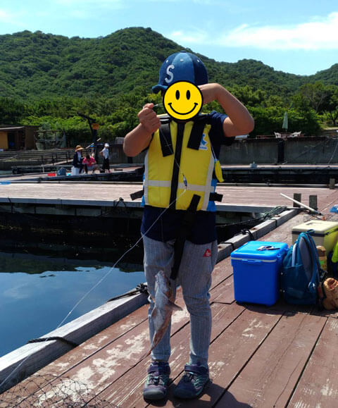 初めて釣りをしました