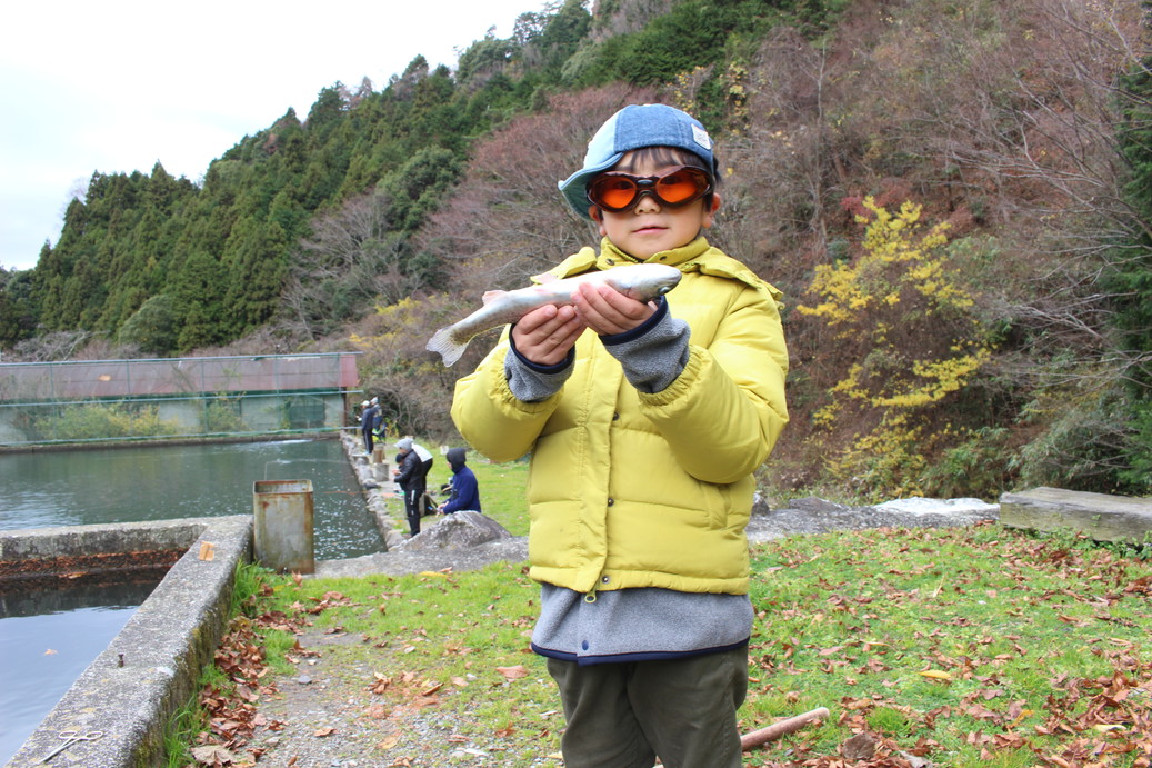 自分の力で釣れました